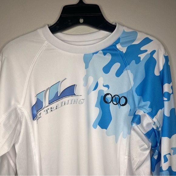 NWT NOLOGO Bmx Training Shirt Long Sleeve Blue and White Camo Men’s XL - Picture 2 of 16